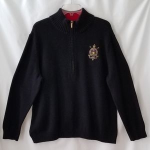 Ralph Lauren Polo Crest Black Sweater Women's 3X